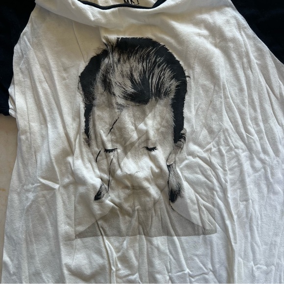 MKT Studio $90 David Bowie 3/4 Sleeve Tshirt Sz Medium - Picture 4 of 5